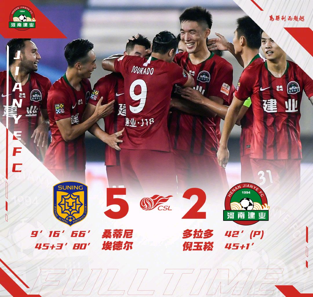 包含苏宁客场不敌建业，球队遭遇困苦败绩的词条